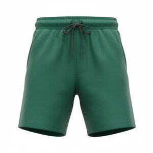 Z By Zella Mens Green Cotton-Blend Drawstring Shorts L